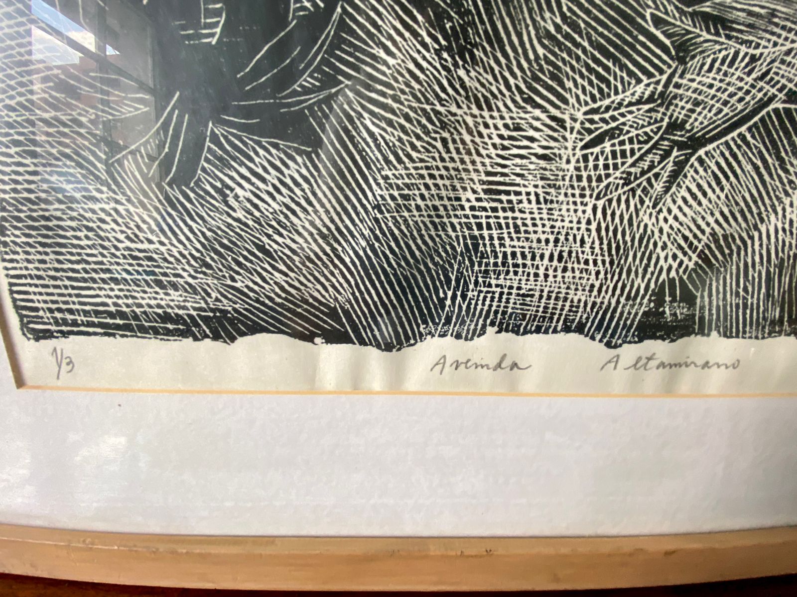 Grabado enmarcado Nathalie Regard numerado 1/3 - Imagen 2