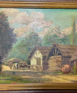 Cuadro óleo de un campo