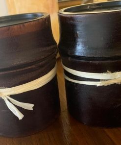 Porta velas madera