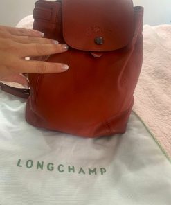 Cartera cuero Longchamp terracota
