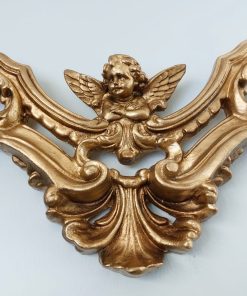 Figura decorativa de ziña dorado envejecido