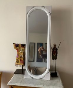 Espejo ovalado marco PVC blanco