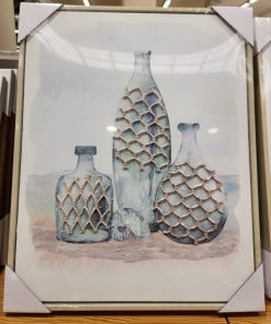 Cuadro botellas con textura