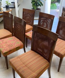 6 Sillas antiguas madera y junco