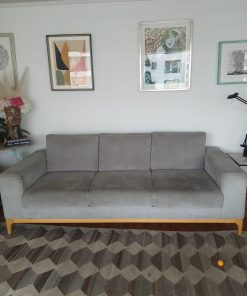 Sofá 3 cuerpos color gris