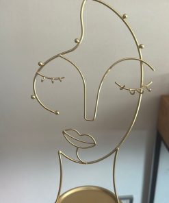 Porta collares plástico dorado