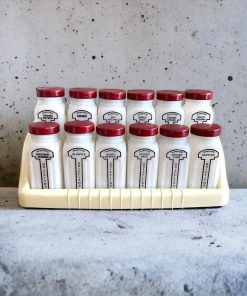 Set 12 Especieros Milk Glass