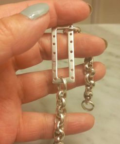 Pulsera plata 950 hecha a mano