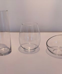 Set 3 piezas decorativas de vidrio