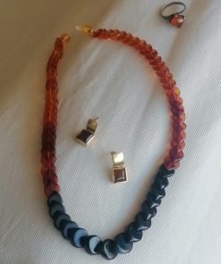 Conjunto de collar, aros y anillo