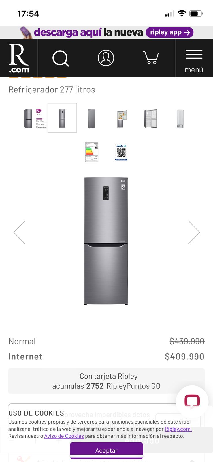 Refrigerador LG 341 litros - Imagen 8