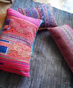 Set 3 cojines con tapiz de Nepal