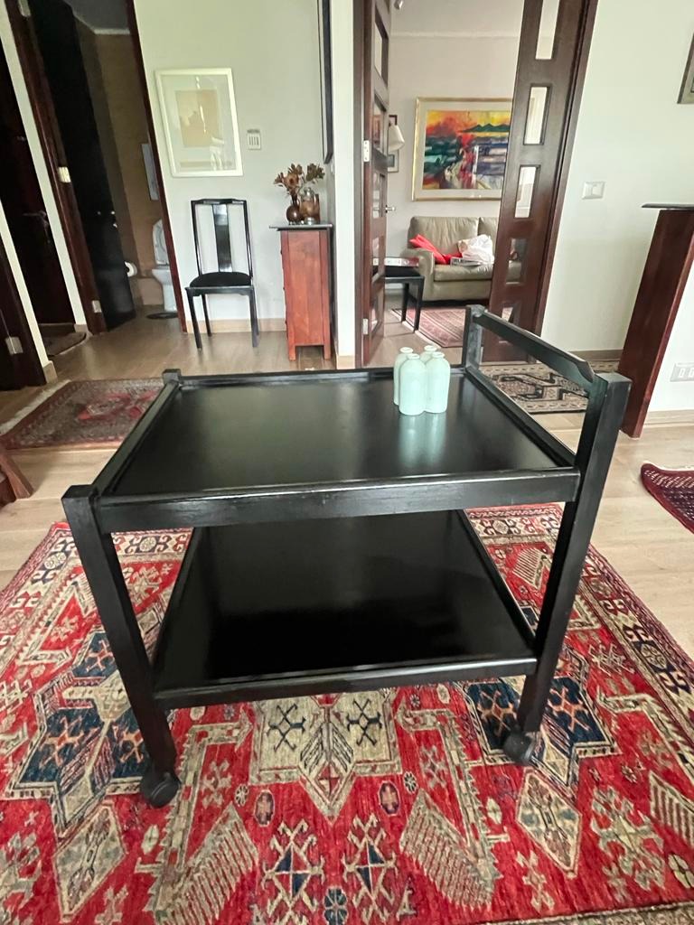 Mesa bar madera color negro