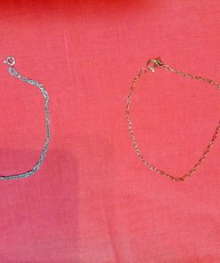 Pulseras cadenitas de oro y plata