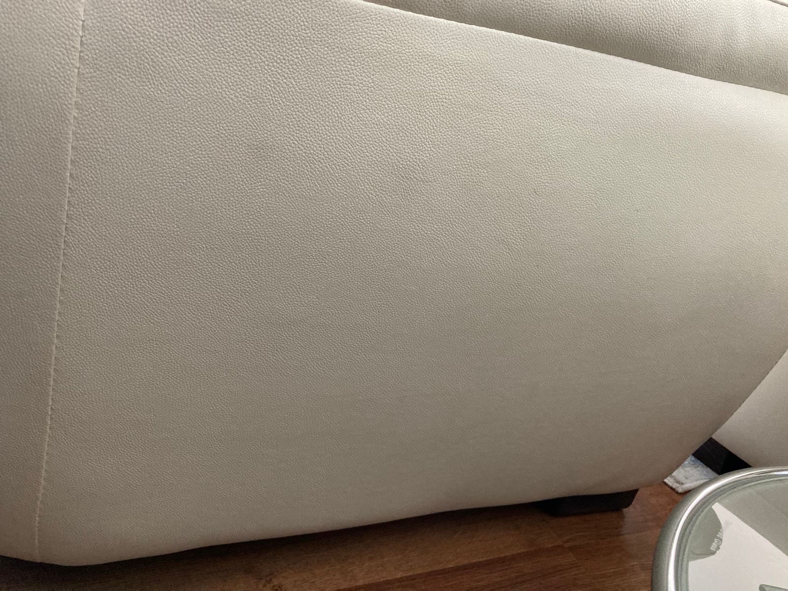 Sofá Natuzzi 2 cuerpos cuero blanco - Imagen 7