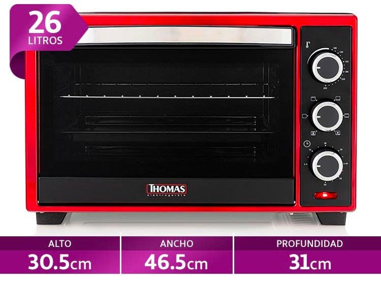 Horno eléctrico Thomas 26 litros - Imagen 4