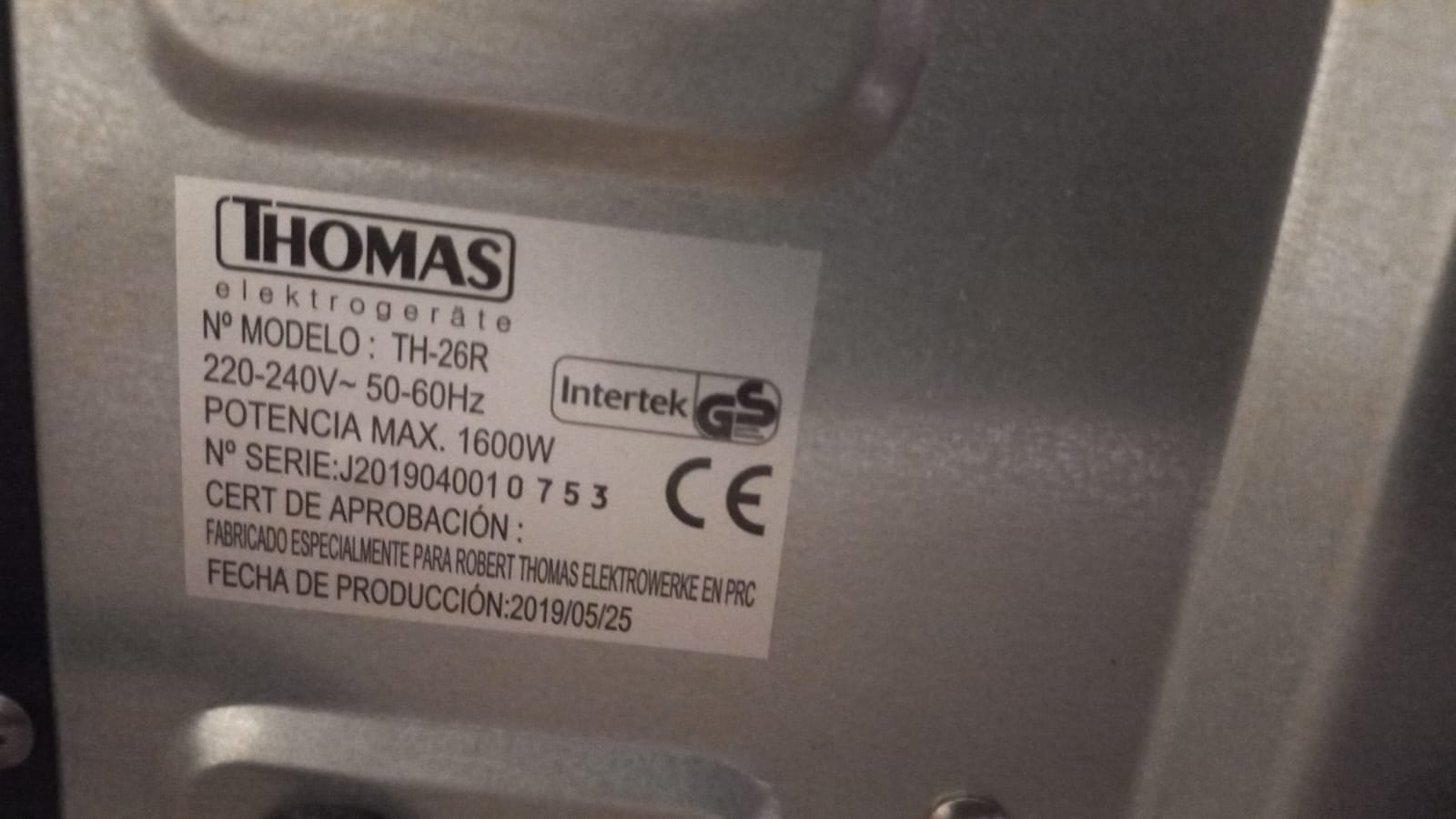 Horno eléctrico Thomas 26 litros - Imagen 3