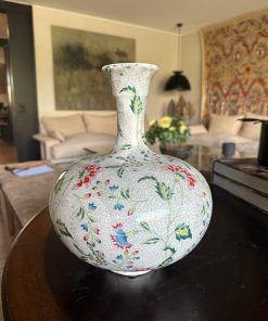 Botellón floral craquelado