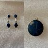 Juego colgante y aros lapislázuli y plata 950