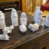 Pesebre cerámica blanca 10 piezas