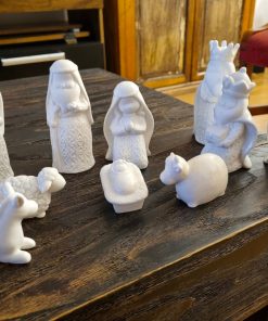 Pesebre cerámica blanca 10 piezas