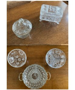 Set pocillos y bomboneras de cristal