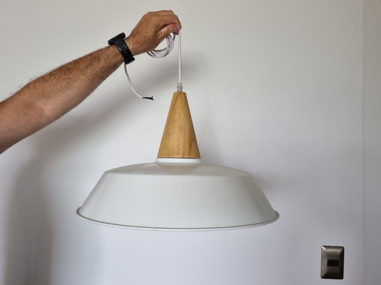 Lámpara de techo blanca