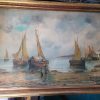 Cuadro veleros óleo firmado