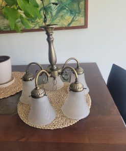 Lámpara de techo bronce con tulipas