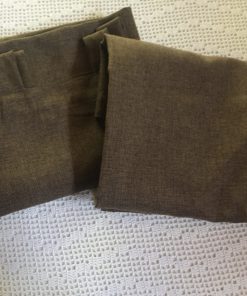 Cortinas tipo lino color chocolate