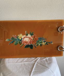 Bandeja de vidrio pintado