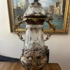 Potiche Bohemia cristal y bronce