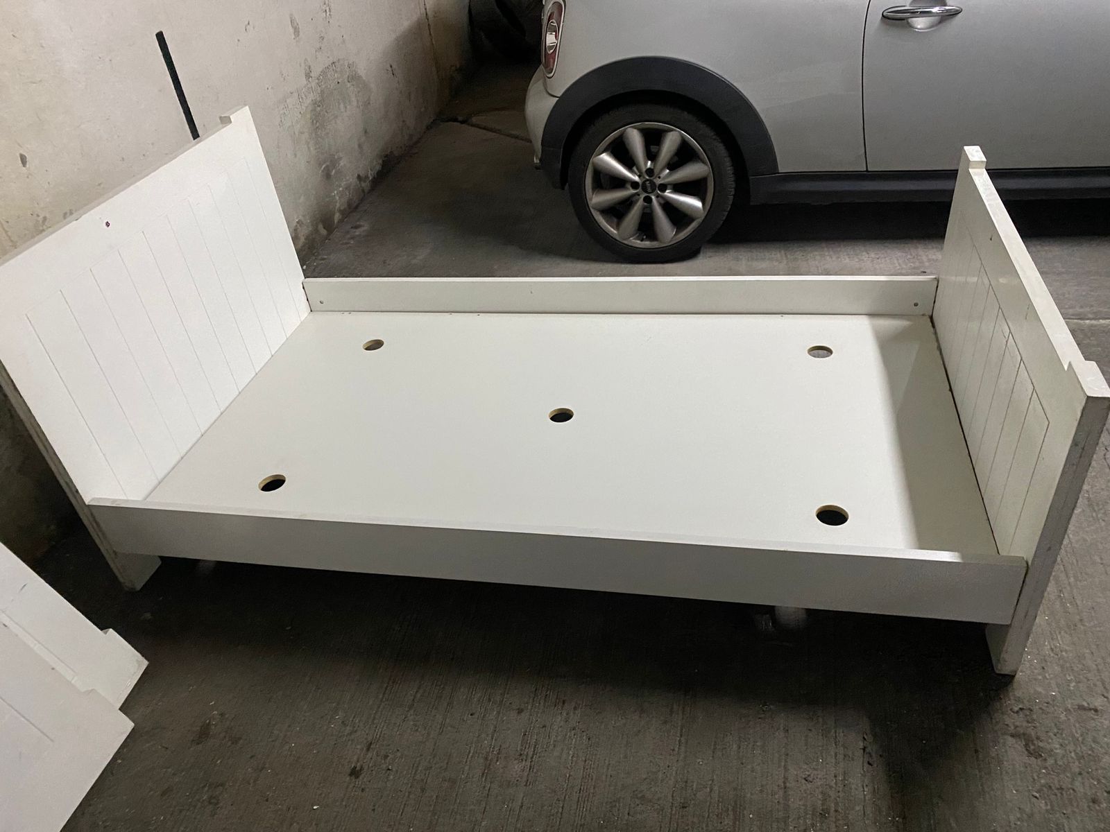 Camas madera maciza 1,5 plazas con baranda - Imagen 2
