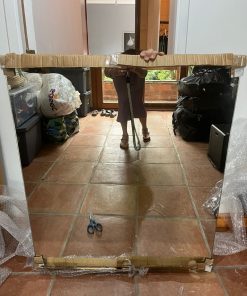 Espejo con soporte aluminio color plata