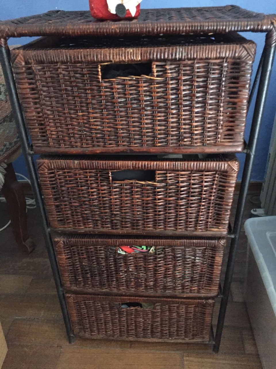 Cajonera de Rattan y hierro