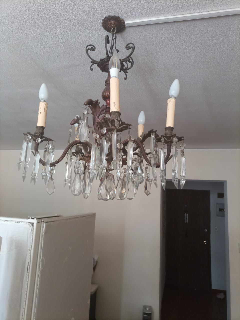 Lámpara antigua de lágrimas 5 luces