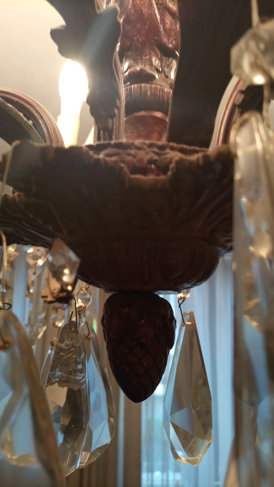 Lámpara antigua de lágrimas 5 luces - Imagen 4