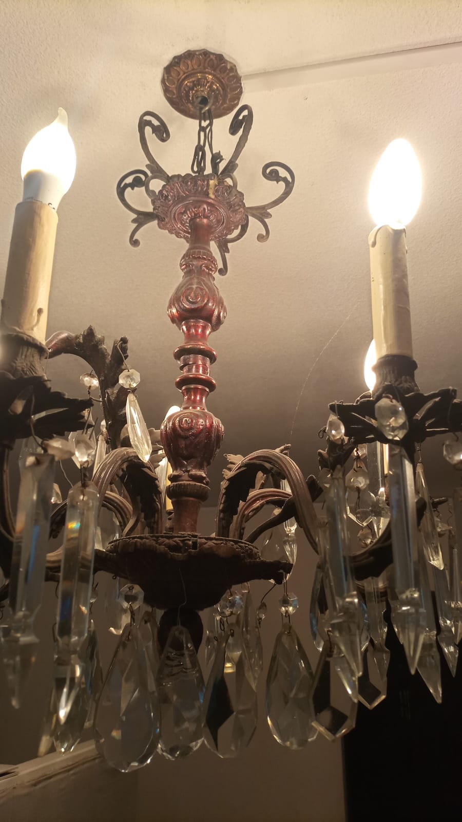 Lámpara antigua de lágrimas 5 luces - Imagen 2