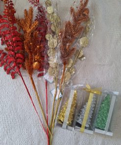 Ramas navideñas + velas pino