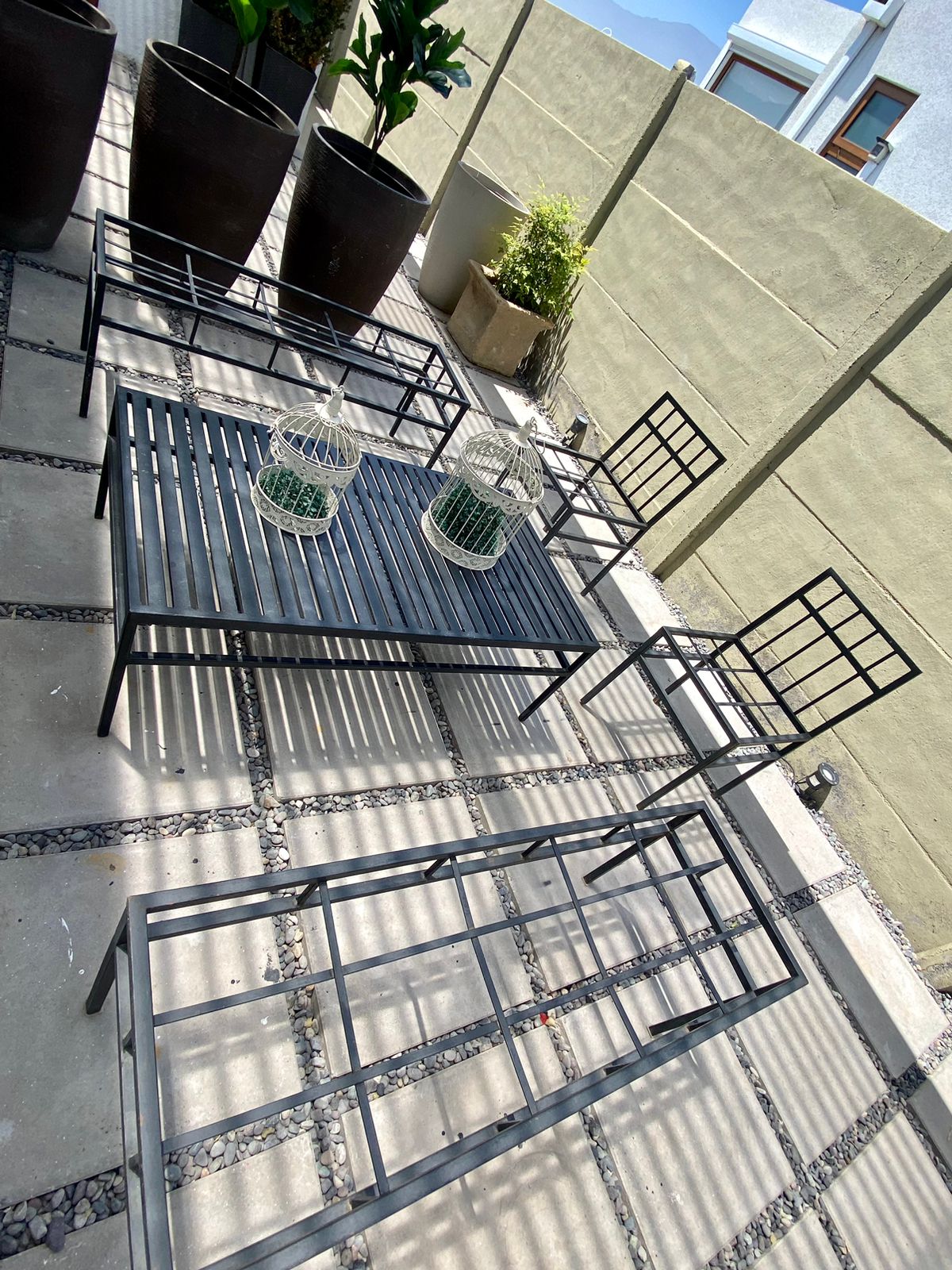 Living terraza fierro 5 piezas