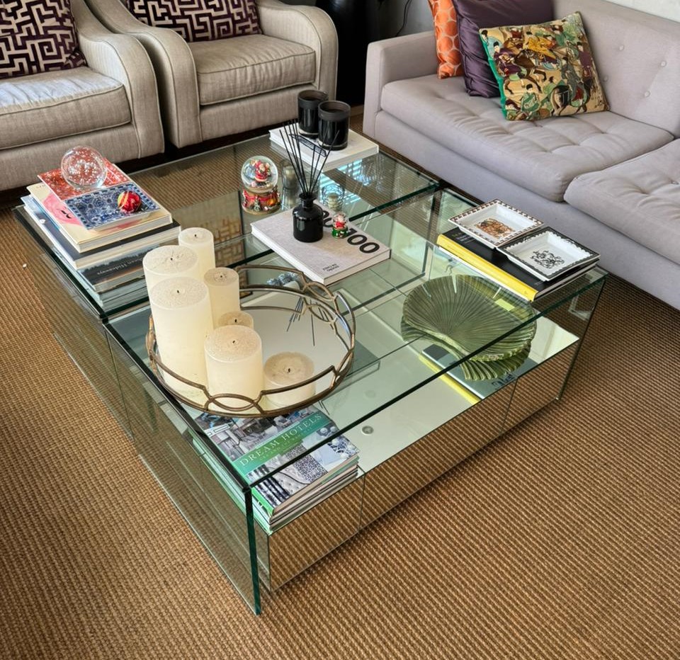 Mesa de centro cristal Saccaro