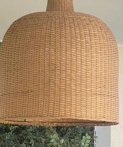 Lámpara colgante de mimbre