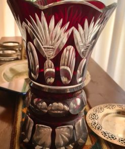 Florero cristal Yungay rojo