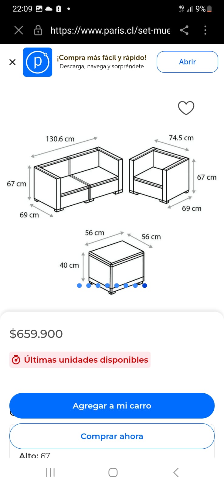 Juego de terraza rattan pvc - Imagen 4