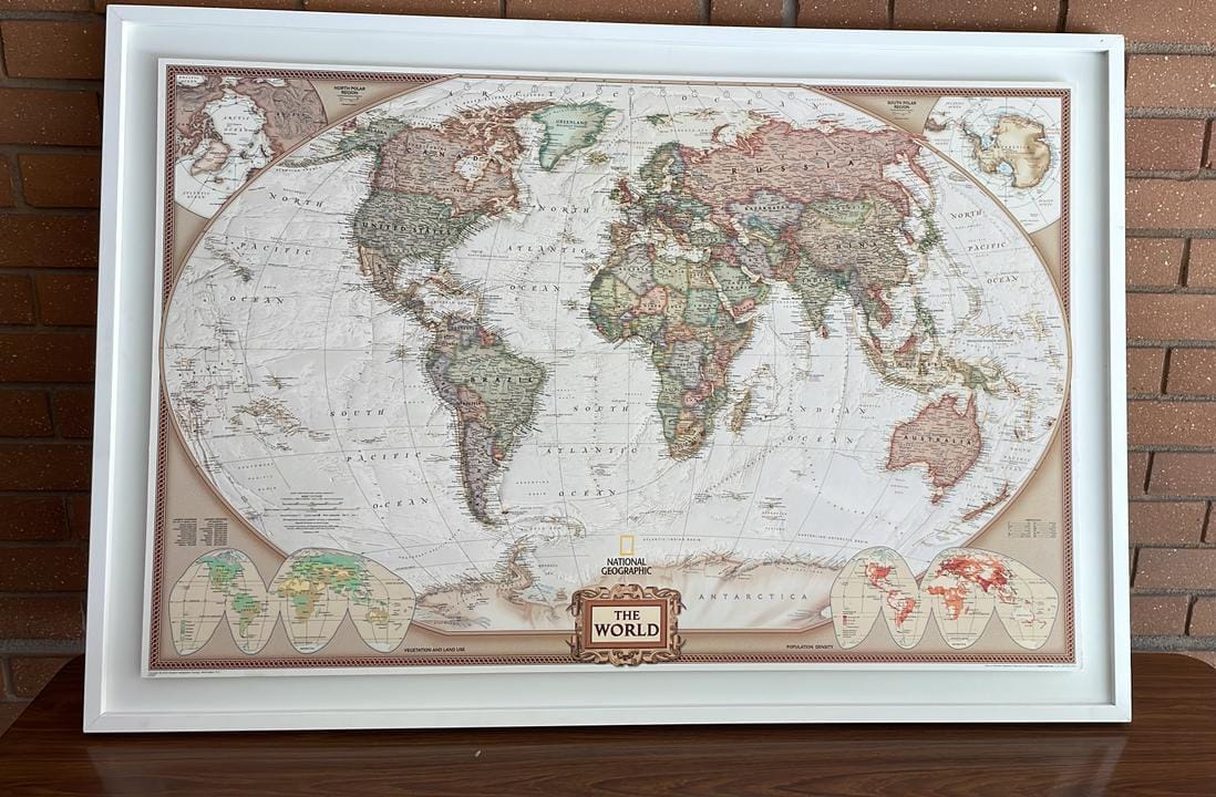 Mapa enmarcado Pin Your Travel Map