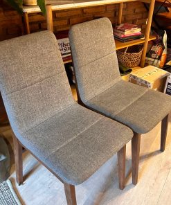 Par de sillas madera gris jaspeado