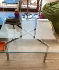 Mesa de centro metal y vidrio