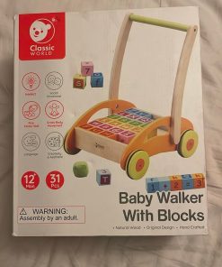 Caminadora madera infantil con bloques