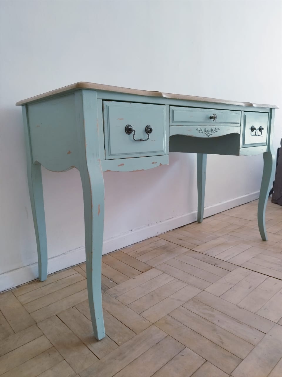 Escritorio estilo normando verde menta - Imagen 5