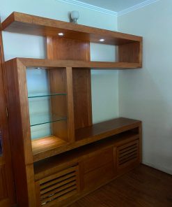 Mueble sala de estar con luces